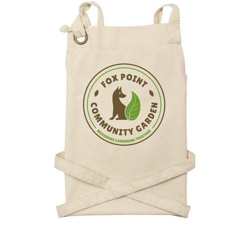 FPCG - Colorful Logo Apron, a Natural Cotton Canvas Pocket Apron