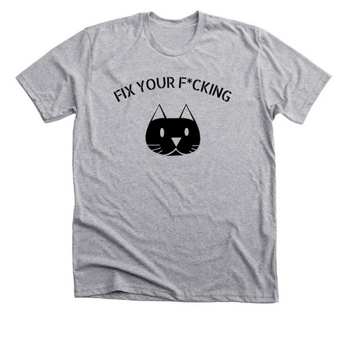 FIX YOUR CAT, a Athletic Heather Premium Unisex Tee