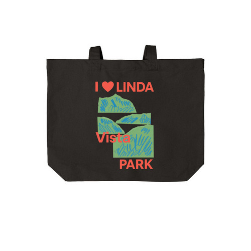 Our Park Tote, a Deep Black Cotton Canvas Tote Bag