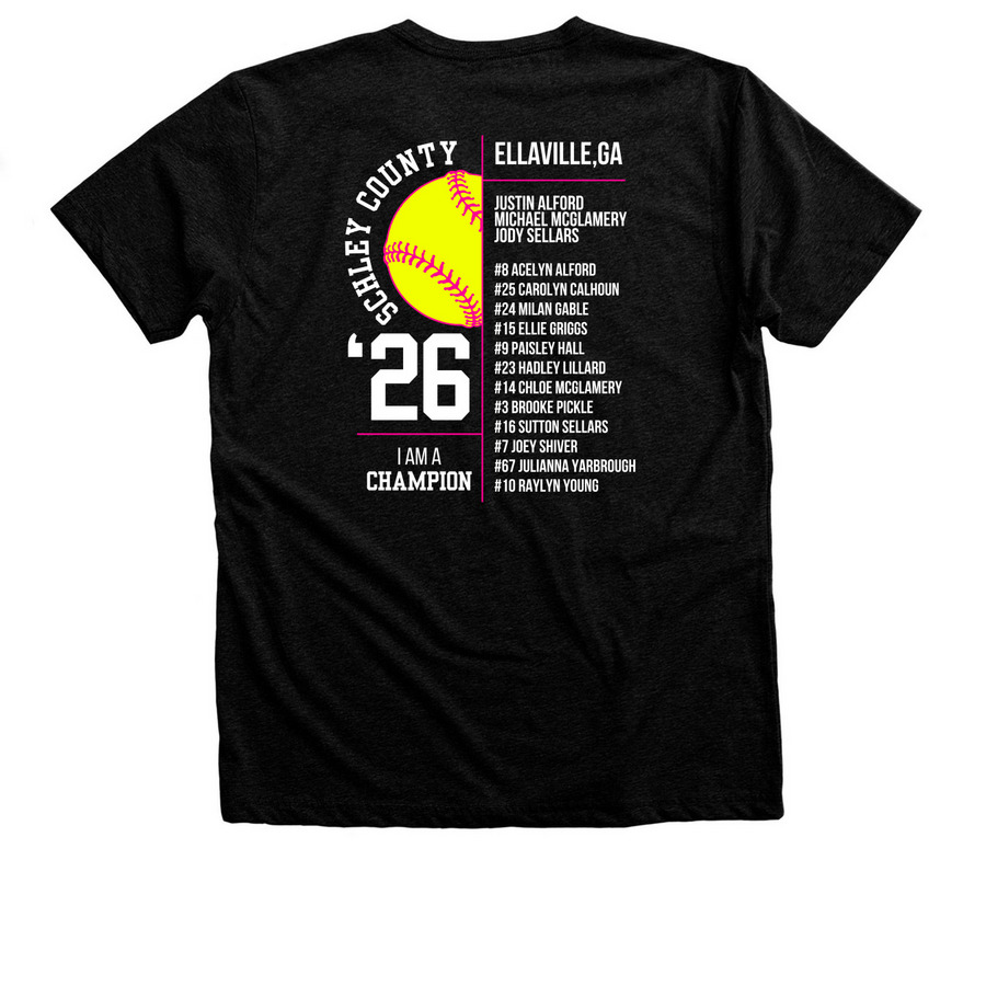 SC 10u All Stars, a Black Heather Premium Unisex Tee (back-view)