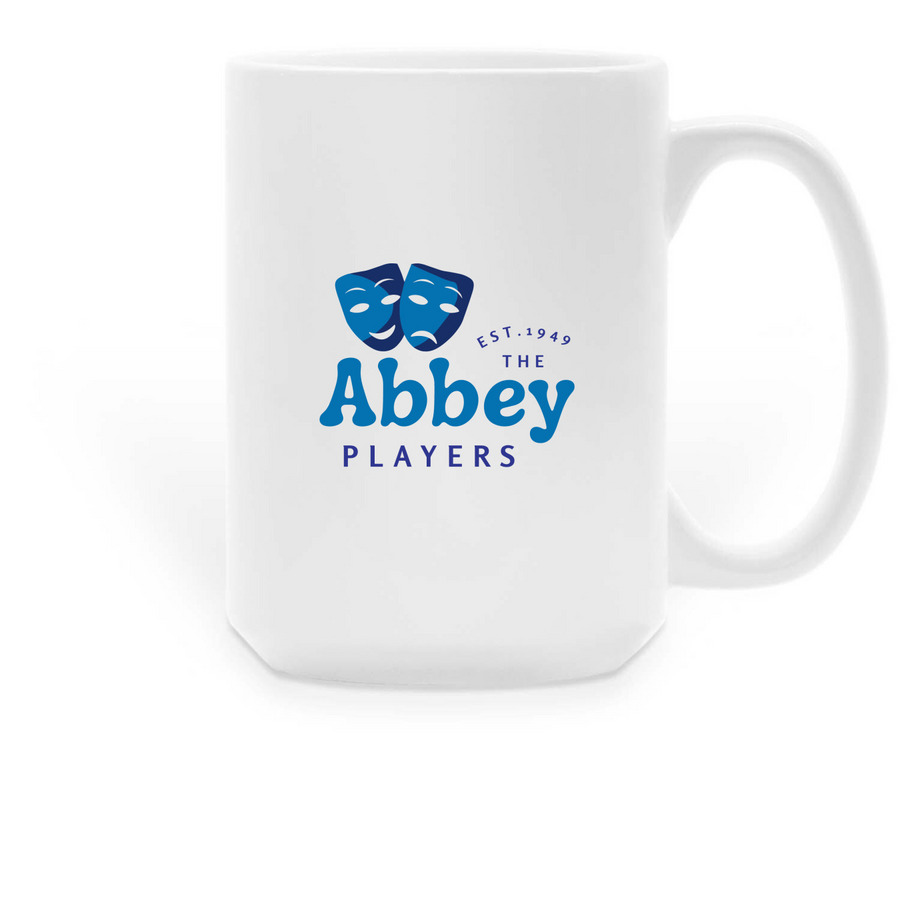 Abbey Players Mug, a White Large Coffee Mug
