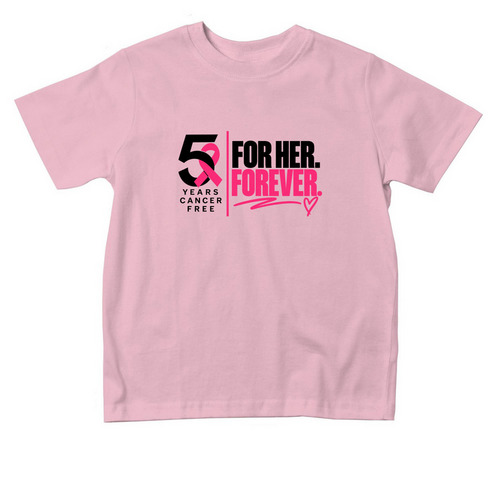 5 YEARS CANCER FREE - TODDLER, a Pink Toddler Tee