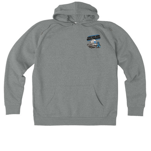 Same Hard Work-Bigger Tomorrows, a Aluminum Grey Heather Allmade Organic CVC Pullover Hoodie