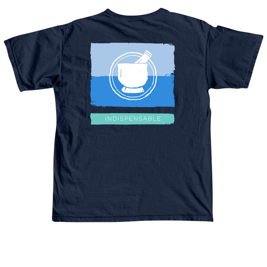 Indispensable Color Block, a True Navy Comfort Colors Unisex Tee (back-view)