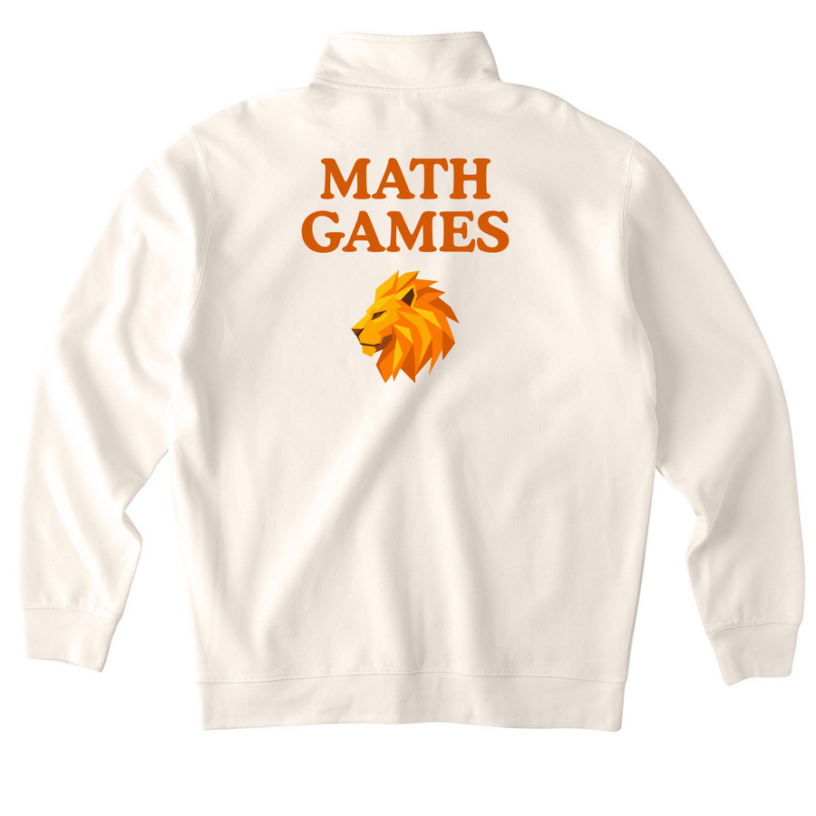 House of Leo | Young Lion, a Bone Midweight Quarter Zip Pullover (back-view)