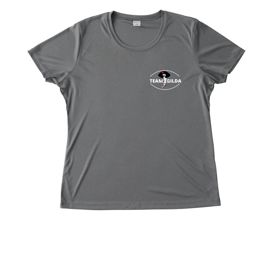 Team Gilda: 26.2, a Grey Concrete Heather Women's Performance Tee