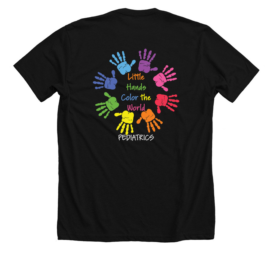 Pediatrics, a Solid Black Blend Premium Unisex Tee (back-view)