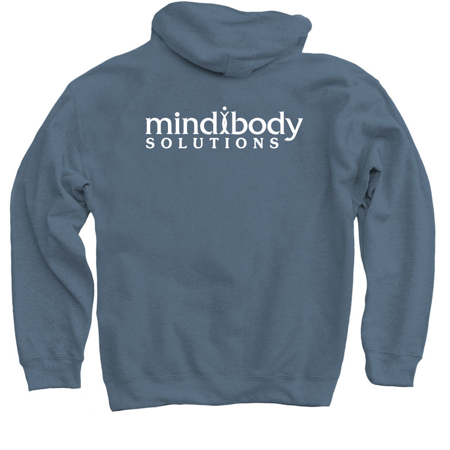 Your body is the best home, a Indigo Pullover Hoodie (back-view)