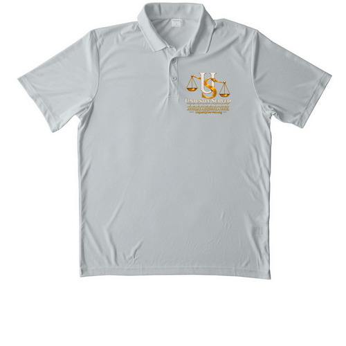 Wear the Mission. Support the Movement., a Silver Unisex Performance Polo