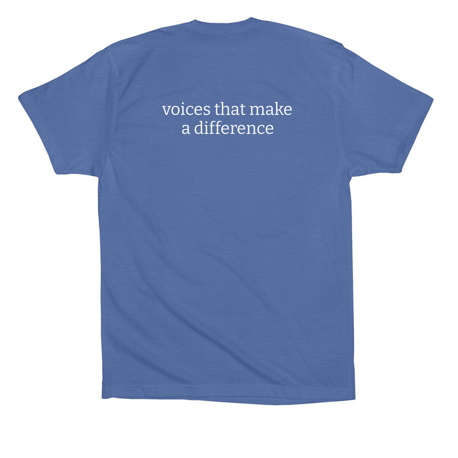 50th Anniversary T-Shirts, a Columbia Blue Premium Cotton Tee (back-view)