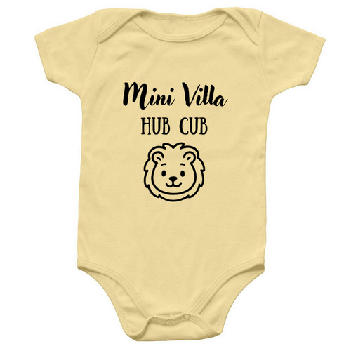 Mini Villa Hub Cub Infant, a Banana Infant Onesie