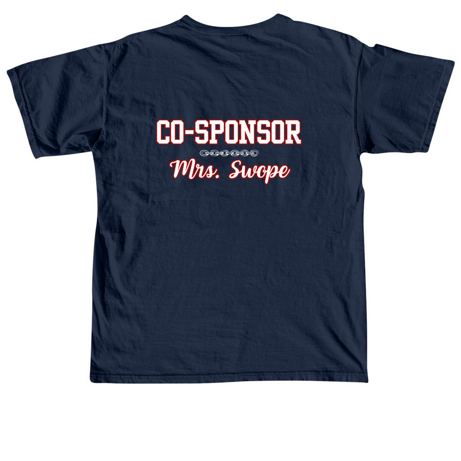 Mrs. Swope's Stuco Shirt, a True Navy Comfort Colors Unisex Tee (back-view)