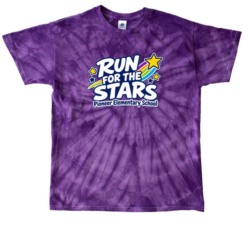 Run For the Stars, a Purple Classic Tie Dye Tee