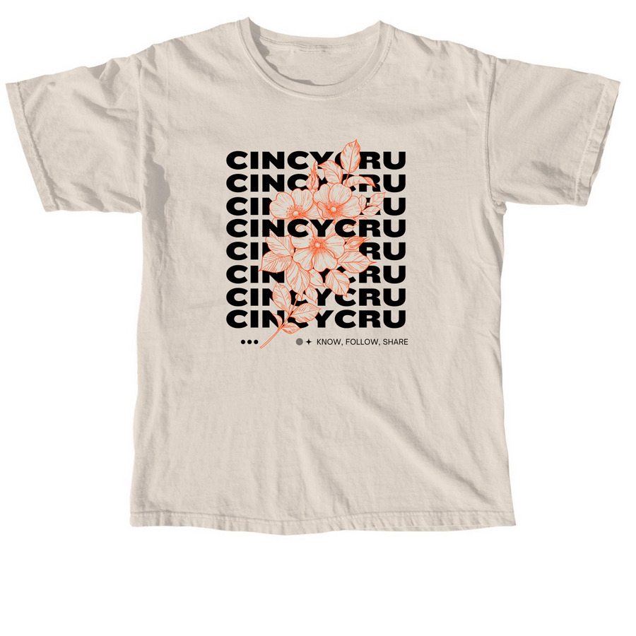 Floral Block, a Ivory Comfort Colors Unisex Tee