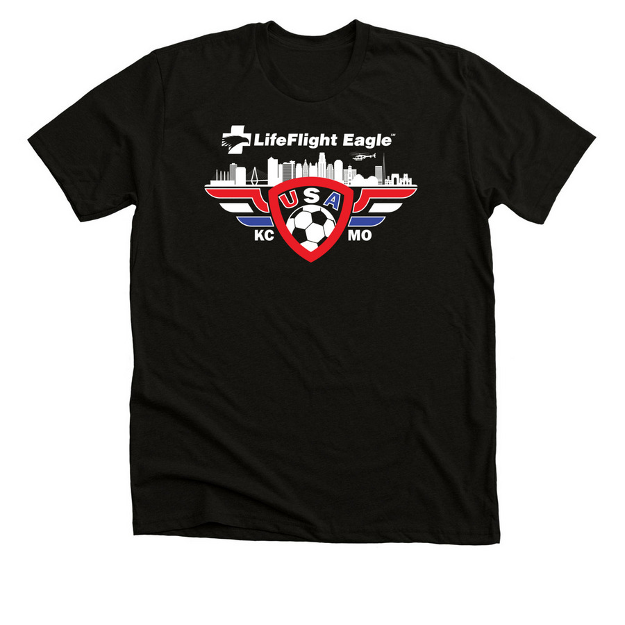 Supporter - LFE Soccer 26 Host City, a Black Heather Premium Unisex Tee