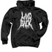 + LAND BACK 01 - HOODIE +, a Black Pullover Hoodie