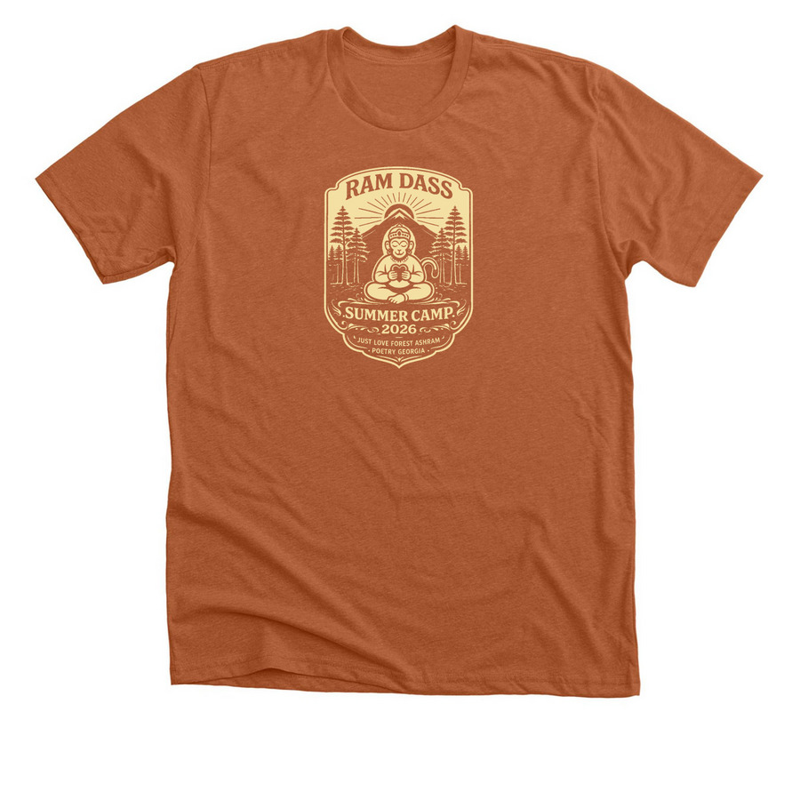 Just Love Forest Ram Dass Summer Camp 2026, a Heather Autumn Premium Unisex Tee