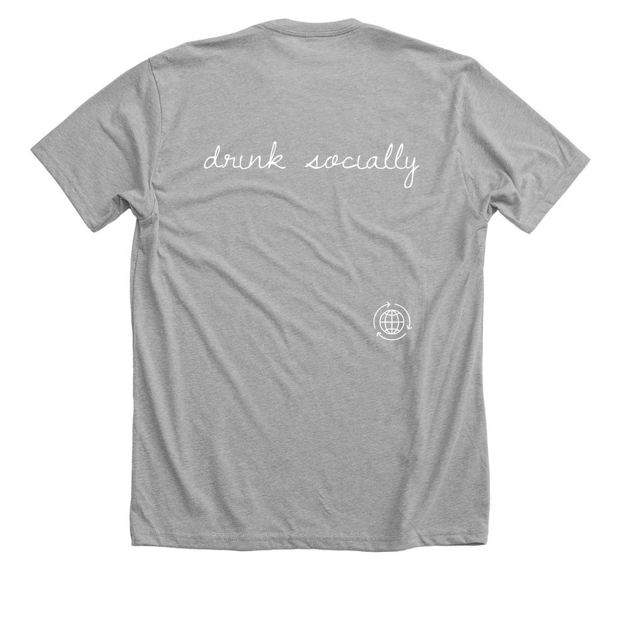 Life With KP, a Athletic Heather Premium Unisex Tee (back-view)