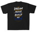DREAMERZ?: NO LIMITS, a Black Heavyweight Garment Dye Tee (back-view)