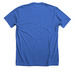 Head tilts male, a Heather True Royal Premium Unisex Tee (back-view)