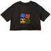 UYJ CROP, a Black Women?s Cropped Cotton Tee (back-view)