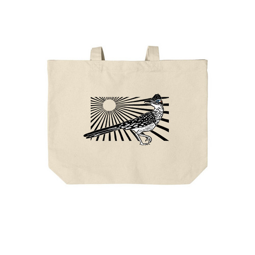 Greater Roadrunner Totes, a Natural Cotton Canvas Tote Bag