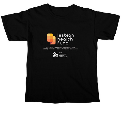 Lesbian Health Fund Tee, a Black Comfort Colors Unisex Tee