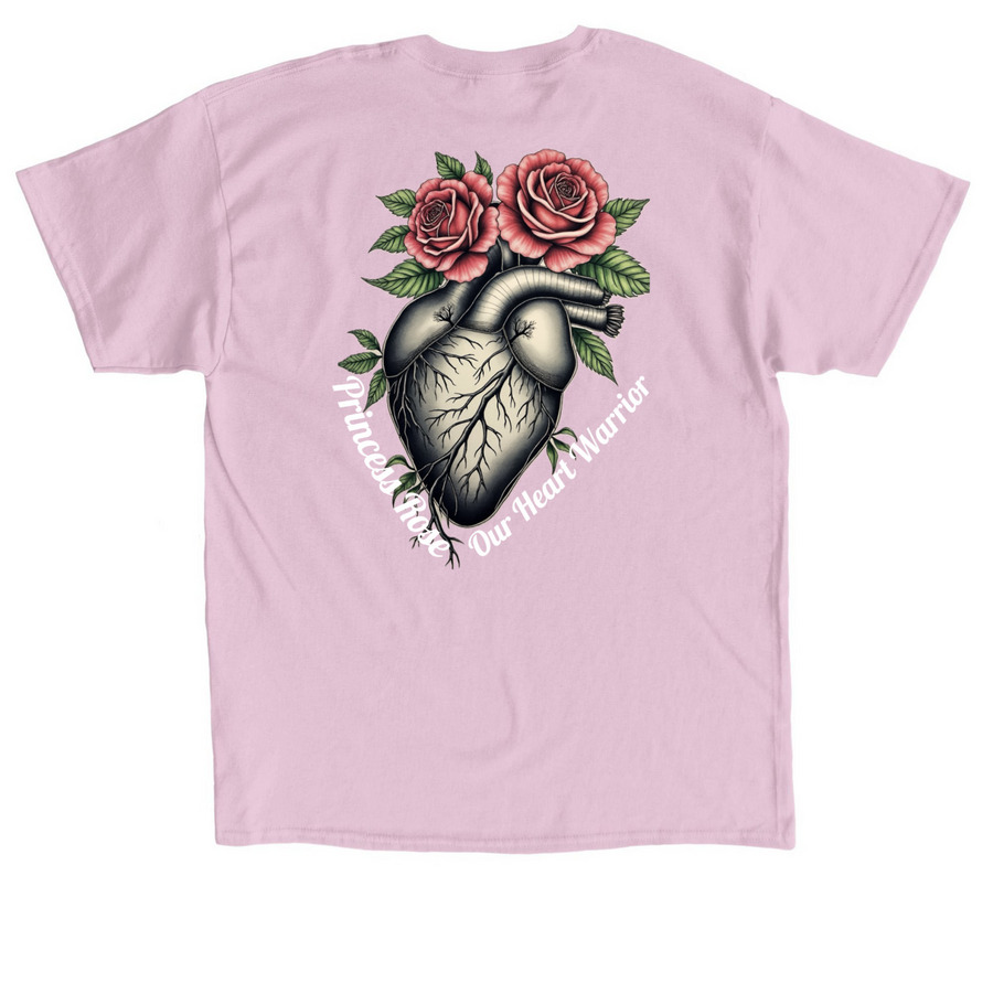 Roses Rainbow, a Light Pink Classic Unisex Tee (back-view)