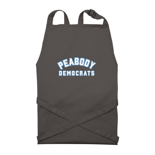 Peabody Dems Apron, a Dark Grey Recycled Bib Apron