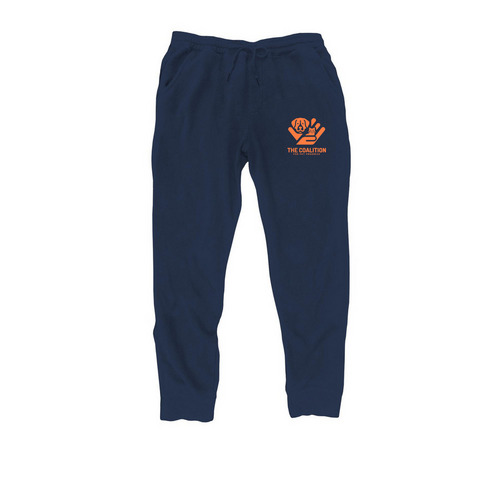Coalition Logo Joggers, a Classic Navy Midweight Fleece Joggers
