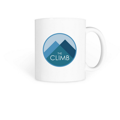 The Climb Mug, a White Coffee Mug