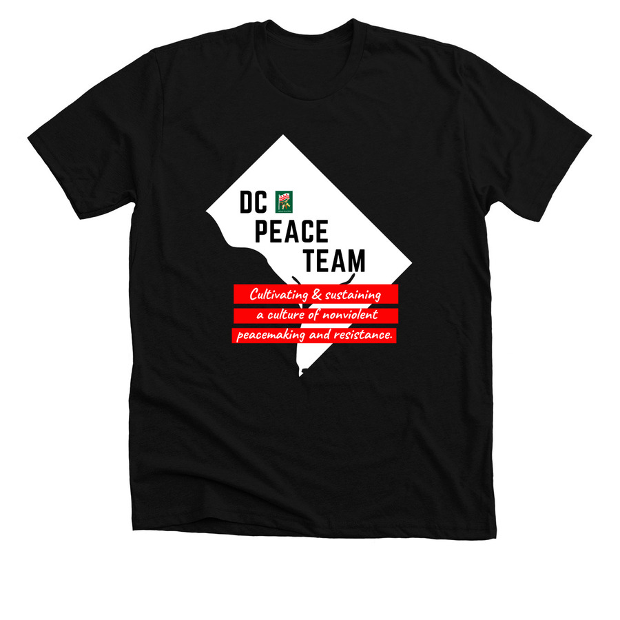 DC Peace Team Shirt, a Solid Black Blend Premium Unisex Tee