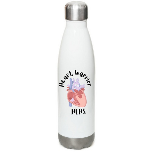 HLHS Water Bottle, a White Stainless Steel Water Bottle