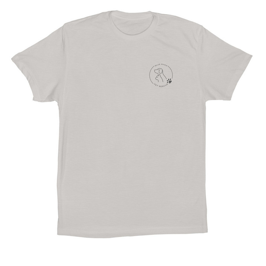 Thrifted Dogs & Cats Tops, a Solid Athletic Grey Premium Cotton Tee