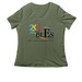 Celebrating 20 years of BLES!, a Military Green Women's Relaxed V-Neck Tee