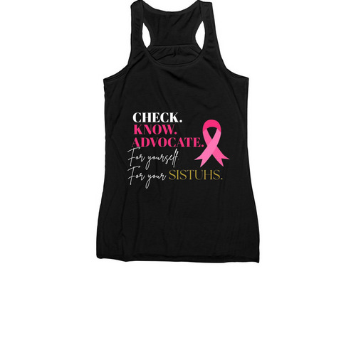 SISTUHS in Pink: Strength. Unity. Hope: Tank, a Black Women's Racerback