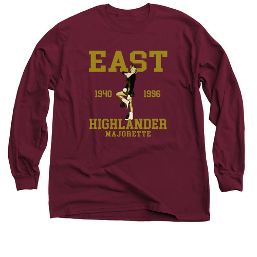 HEHS HIGHLANDER MAJORETTE, a Maroon Classic Long Sleeve Tee