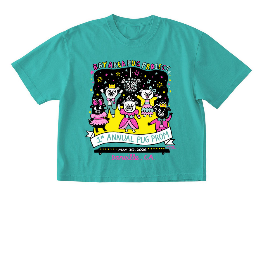 Pug Prom 2026, a Chalky Mint Comfort Colors Boxy Tee