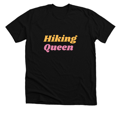 Hiking Queen Color, a Solid Black Blend Premium Unisex Tee