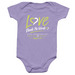 Love Needs No Words - Infant, a Lavender Infant Onesie