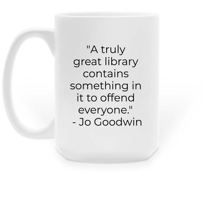 MI Right to Read Mug, a White Large Coffee Mug (back-view)