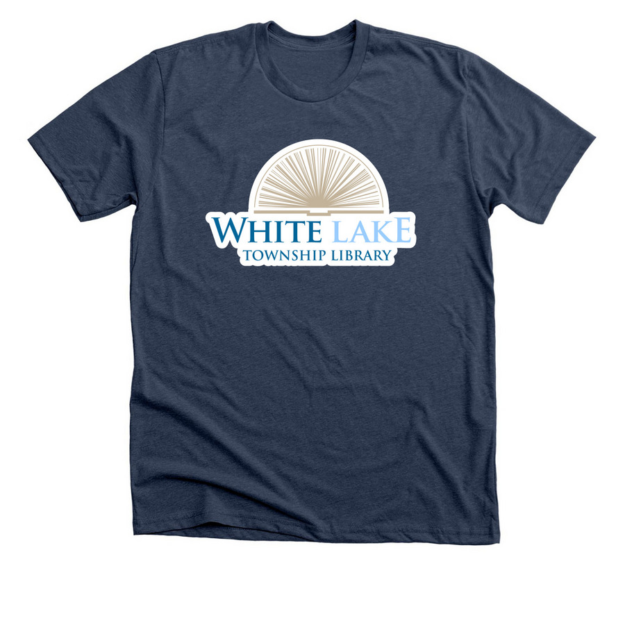 WLTL - Color Logo, a Heather Navy Premium Unisex Tee