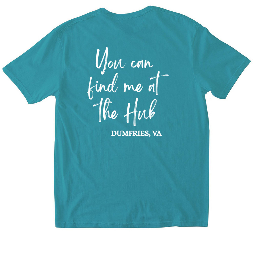 Meet Me At The Hub, a Jade Dome Softstyle Cotton Tee (back-view)