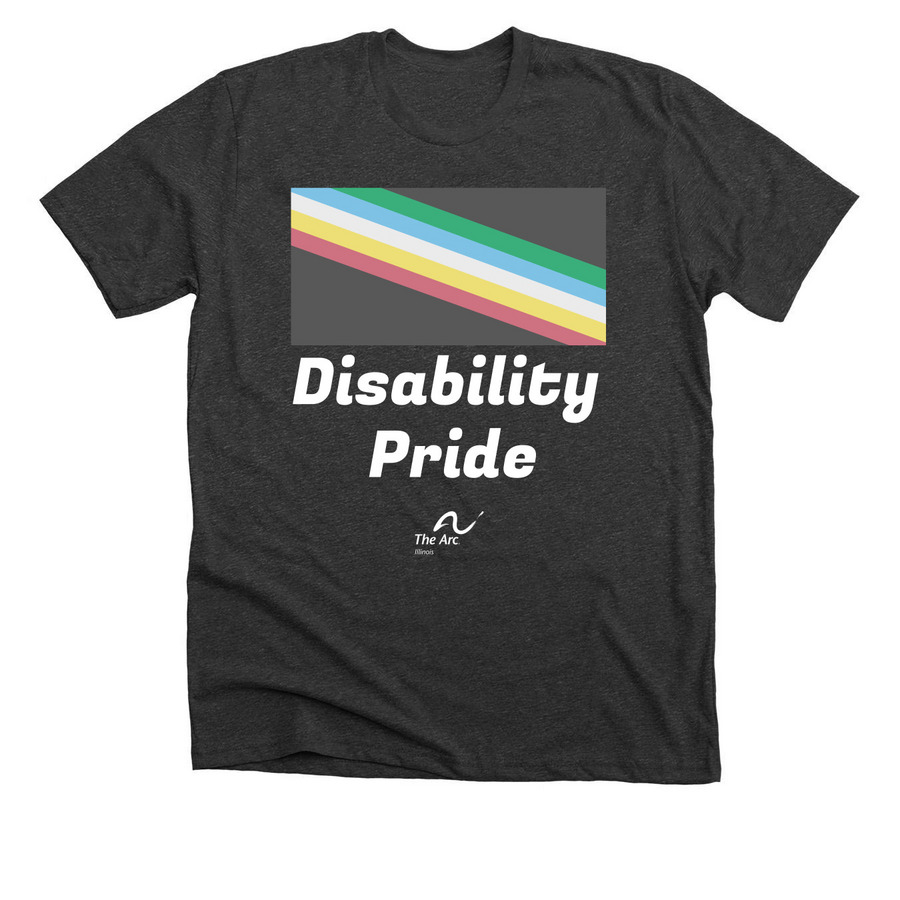 Disability Pride, a Dark Grey Heather Premium Unisex Tee