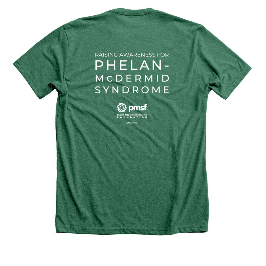 PMSF Simple Shirts, a Heather Grass Green Premium Unisex Tee (back-view)