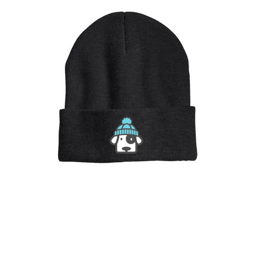 Baby, It's Cold Outside, a Heather Charcoal Printed Cuffed Beanie