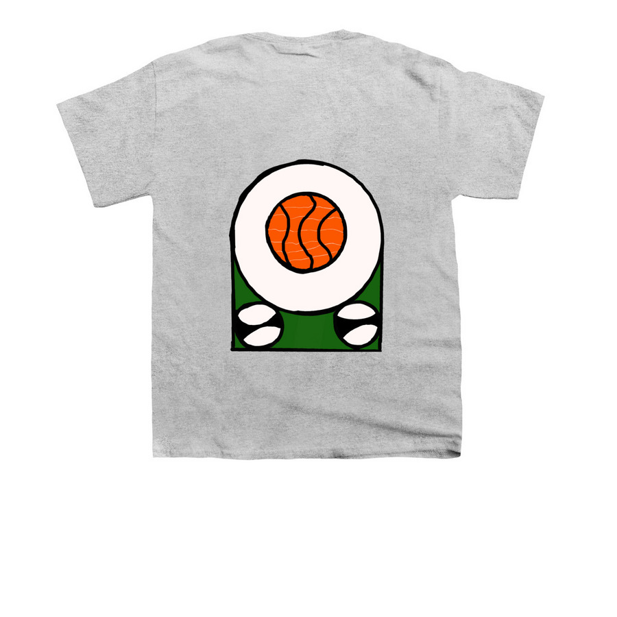 Sushi Wear Tee OG, a Sport Grey Youth Unisex Tee (back-view)