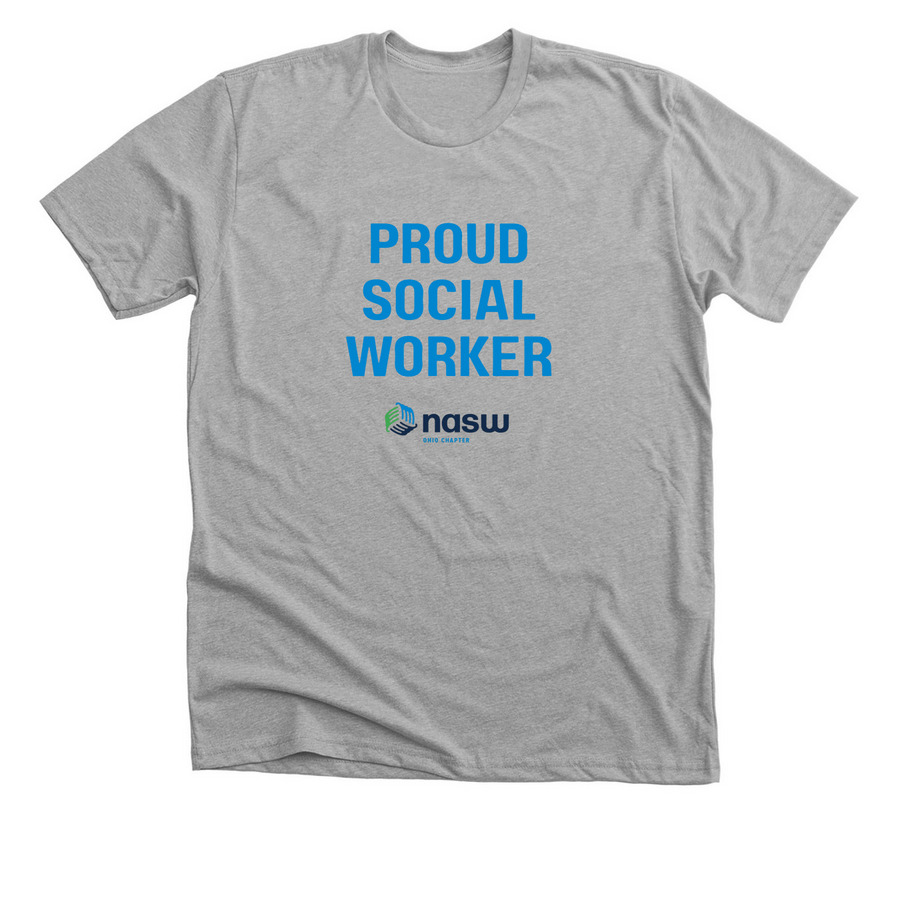 Proud Social Worker, a Athletic Heather Premium Unisex Tee