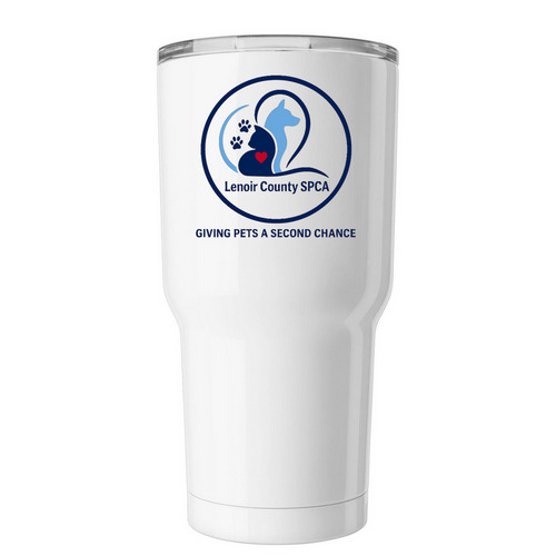 Gifts that support the Shelter, a White Insulated Tumbler