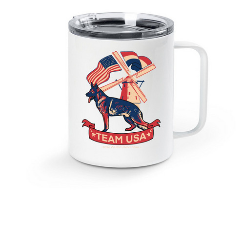 Team Ori Universal Sieger 2026, a White Stainless Steel Travel Mug